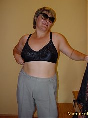 Mommy just loves showing her hairy pussy